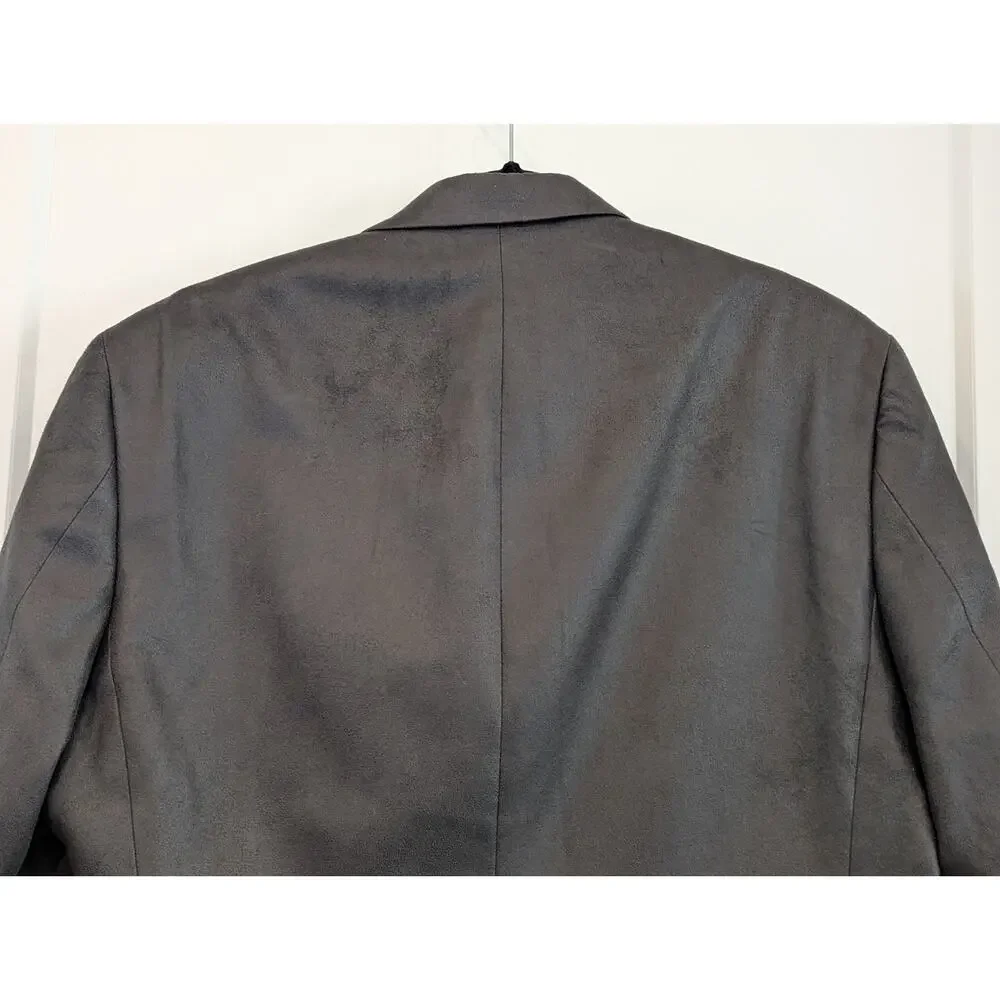 Lauren Ralph Lauren Men's 40R Dark Brown Faux Suede Blazer Sport Coat Career EUC
